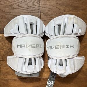 Maverik White Lacrosse Arm Pads